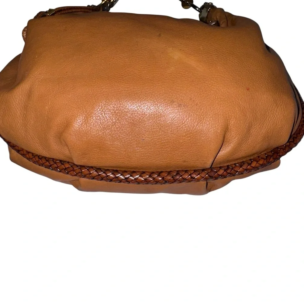 Michael Kors Leather Slouchy Hobo Soft Boho Everyday Bag luggage brown braided - Picture 8 of 11